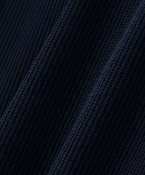 PEARLY GATES(パーリーゲイツ)の「【PEARLY GATES】アクセンシャルゼブラワッフル半袖ポロシャツ(ポロシャツ・レディース・ホワイト/ネイビー・SMALL/LARGE/MEDIUM)」の6枚目の写真