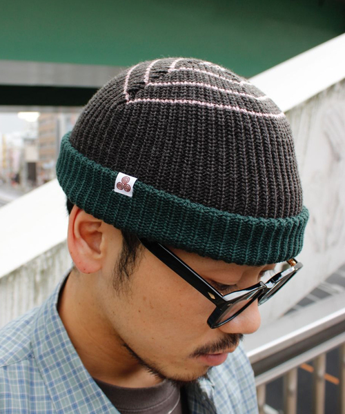SAYHELLO(セイハロー)の「SAYHELLO / セイハロー Old Boy Knited Cap(ニットキャップ/ビーニー・メンズ・チャコールグレー/グレー・FREE)」の2枚目の写真