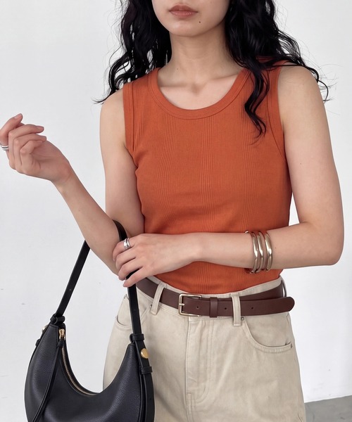 MILLER（ミラー）の「【Robert P. Miller】パネルリブタンク RM221-2008（タンクトップ・レディース・ブルー/アイボリー/ブラック/イエロー/ネイビー/グリーン/その他4/その他5/マルチ/ライトグレー/レッド系その他2/その他6/その他3/その他2/ブラウン/レッド/キャメル・FREE）」の9枚目の写真