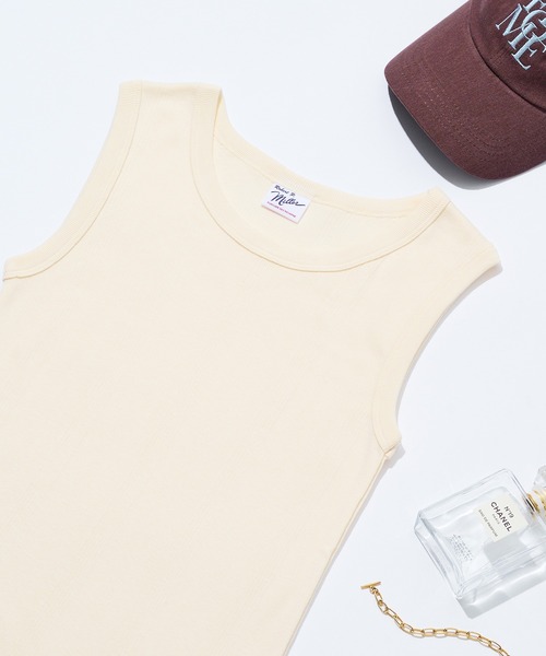MILLER（ミラー）の「【Robert P. Miller】パネルリブタンク RM221-2008（タンクトップ・レディース・ブルー/アイボリー/ブラック/イエロー/ネイビー/グリーン/その他4/その他5/マルチ/ライトグレー/レッド系その他2/その他6/その他3/その他2/ブラウン/レッド/キャメル・FREE）」の2枚目の写真