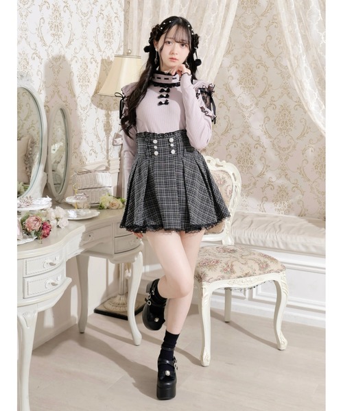 NOEMIE(ノエミー)の「キラキラリボンオープンショルダープチハイカットソー(Tシャツ/カットソー・レディース・ブラック/オフホワイト/ピンク・M)」の22枚目の写真