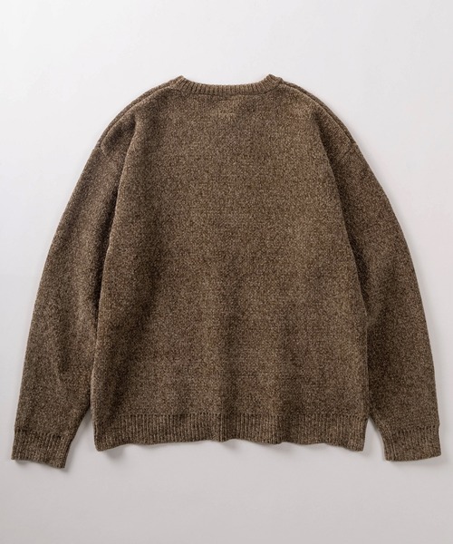 make a ray!（メイク ア レイ！）の「【84】メッセージロゴ モール ジャガードニット（ニット/セーター・メンズ・ブラウン/ネイビー/アイボリー/グリーン・M/L）」の6枚目の写真