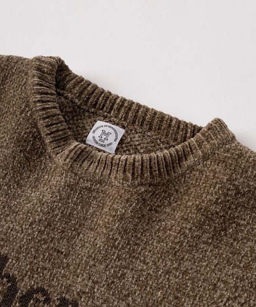 make a ray!（メイク ア レイ！）の「【84】メッセージロゴ モール ジャガードニット（ニット/セーター・メンズ・ブラウン/ネイビー/アイボリー/グリーン・M/L）」の5枚目の写真