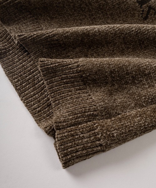 make a ray!（メイク ア レイ！）の「【84】メッセージロゴ モール ジャガードニット（ニット/セーター・メンズ・ブラウン/ネイビー/アイボリー/グリーン・M/L）」の9枚目の写真