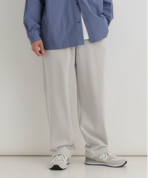 BACK NUMBER | 【BACK NUMBER】スウェットワイドイージーパンツ (スウェット/ワイド/イージーパンツ/ウエストゴム/ドローストリング/リラックスシルエット/通気性/デイリー)(その他パンツ)