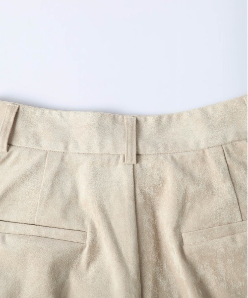 CURA CLOSET(キュラ クローゼット)の「【happy_acoaco select】スエードライク 2タックワイドパンツ(その他パンツ・レディース・カーキ/ブラック/ベージュ/ブラウン・L/M)」の6枚目の写真