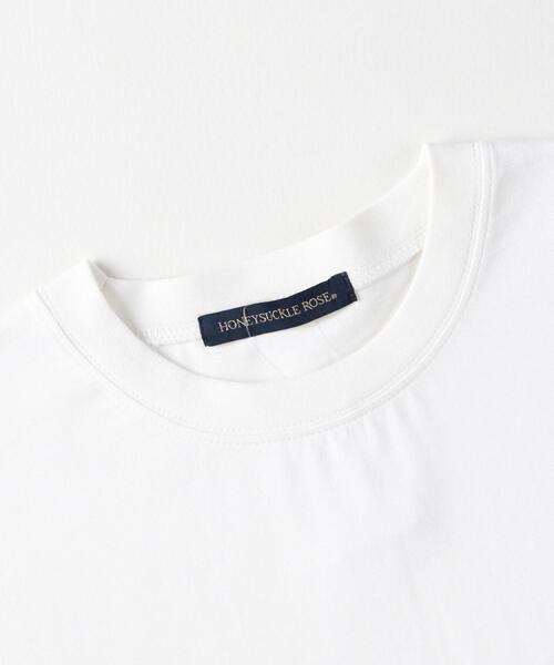 Right-on(ライトオン)の「HONEYSUCKLE ROSE(ハニーサックルローズ)【レディース】スリットロングスリーブTシャツ(Tシャツ/カットソー・レディース・オフホワイト/ブラック・S/M/L)」の9枚目の写真
