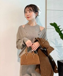 ウォッシャブルカシミヤシルクボートネックニット／ウォッシャブル