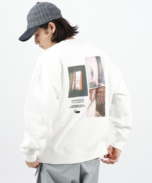 BAYFLOW（ベイフロー）の「【裏起毛】フォトプリントスウェット（Tシャツ/カットソー・メンズ・ブラック/オフホワイト/チャコール・LARGE/MEDIUM）」の2枚目の写真