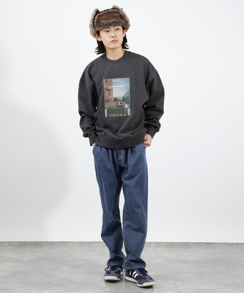 BAYFLOW（ベイフロー）の「【裏起毛】フォトプリントスウェット（Tシャツ/カットソー・メンズ・ブラック/オフホワイト/チャコール・LARGE/MEDIUM）」の10枚目の写真