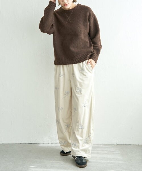 セール】フラワーエンブロイダリーベロアパンツ（その他パンツ