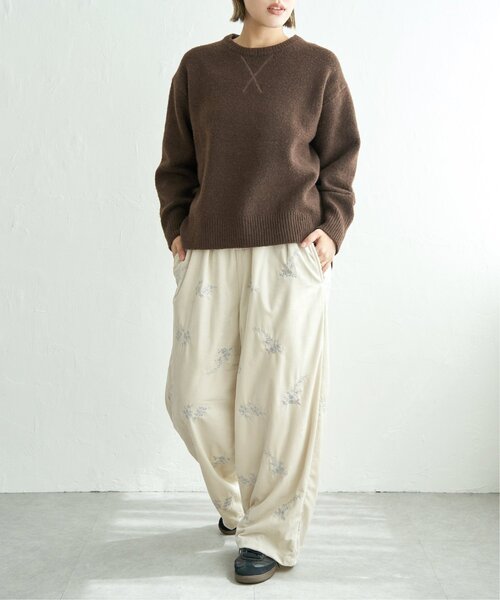 notch.(ノッチ)の「フラワーエンブロイダリーベロアパンツ(その他パンツ・レディース・ブラック/ブラウン/アイボリー・TM/M)」の14枚目の写真