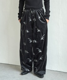 notch. | フラワーエンブロイダリーベロアパンツ(その他パンツ)