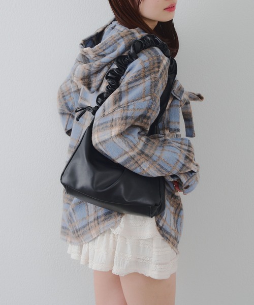 Another Branch olive des olive(アナザーブランチオリーブデオリーブ)の「リボン付チェックフードシャツ(シャツ/ブラウス・レディース・オフホワイト/ブラック/サックスブルー・FREE)」の15枚目の写真