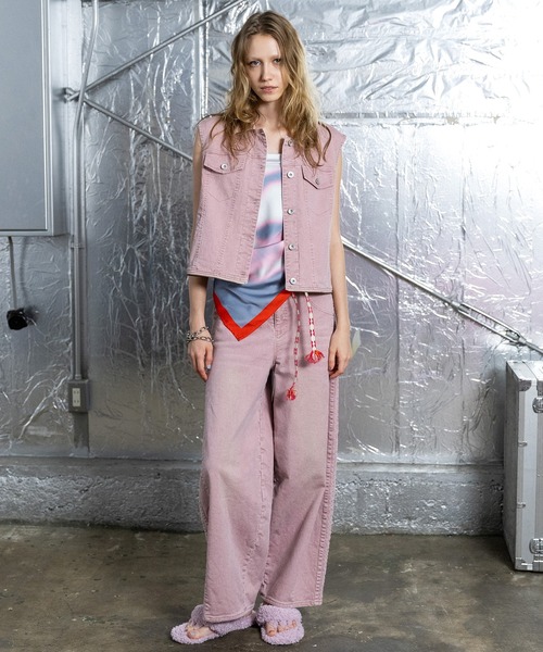 AULA AILA(アウラアイラ)の「【セットアップ着用可】4WAYデニムジャケット(デニムジャケット・レディース・ブルー/ブラック/ピンク・0)」の13枚目の写真