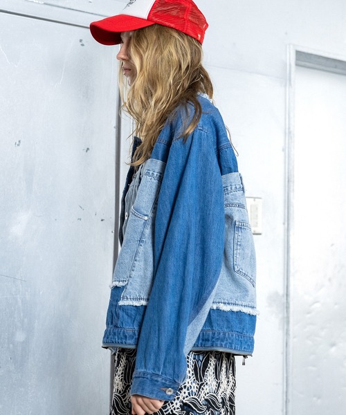 AULA AILA(アウラアイラ)の「【セットアップ着用可】4WAYデニムジャケット(デニムジャケット・レディース・ブルー/ブラック/ピンク・0)」の19枚目の写真