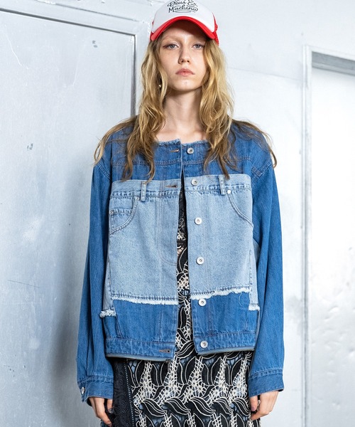 user_4ebeb411 　AULA AILA別注デニムコンビジャケット user_4ebeb411 様専用 AULA AILA別注デニムコンビジャケット