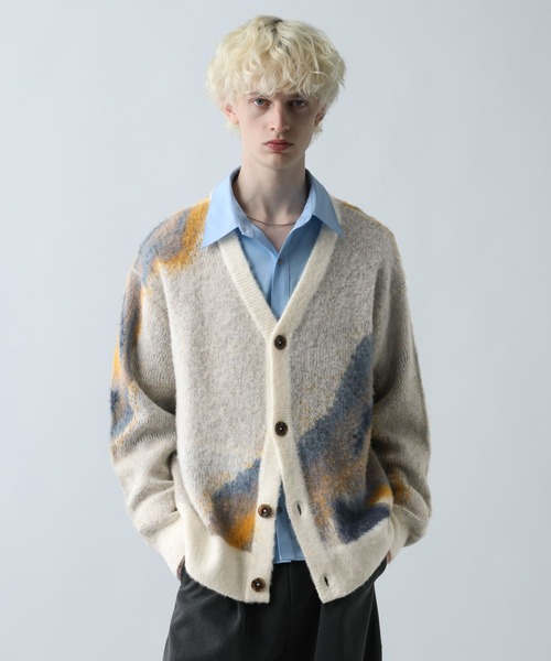 マルチカラージャガードカーディガン(HARE)（カーディガン/ボレロ