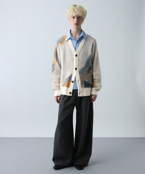 セール】マルチカラージャガードカーディガン(HARE)（カーディガン