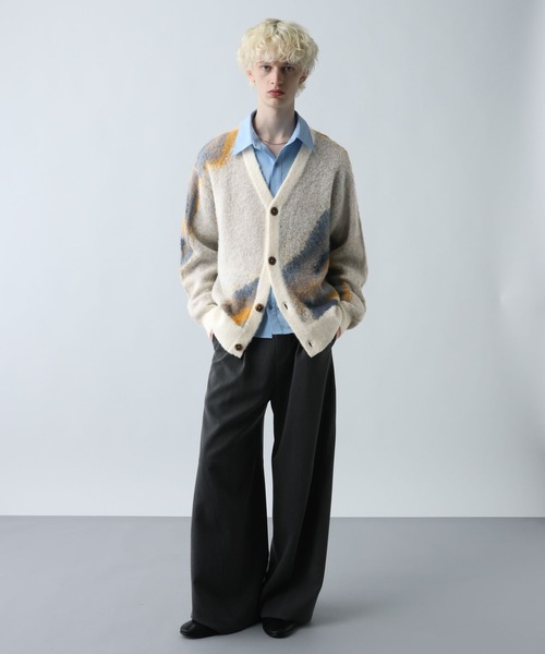 セール】マルチカラージャガードカーディガン(HARE)（カーディガン