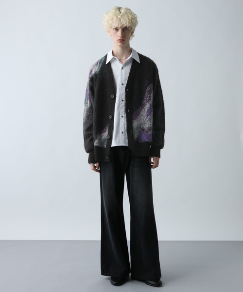 マルチカラージャガードカーディガン(HARE)（カーディガン/ボレロ