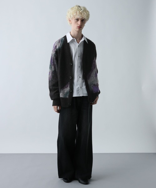 マルチカラージャガードカーディガン(HARE)（カーディガン/ボレロ