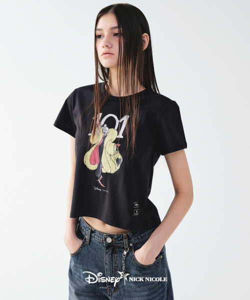 NICK&NICOLE(ニックアンドニコール)の「DISNEY 101 CRUELLA CROP TOP_BLACK(Tシャツ/カットソー・レディース・その他・FREE)」の2枚目の写真