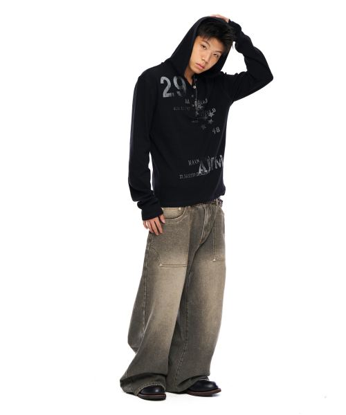 AAKAM(アーカム)の「Out Pocket Printed Denim Pants (Gray)(デニムパンツ・レディース・その他・1/2)」の10枚目の写真