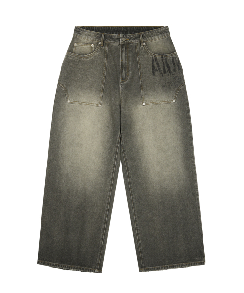 AAKAM(アーカム)の「Out Pocket Printed Denim Pants (Gray)(デニムパンツ・レディース・その他・1/2)」の12枚目の写真