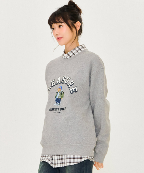 CHASECULT(チェイスカルト)の「共用キャラクターグラフィックスウェットシャツ-グレー(スウェット・メンズ・MD.Gray・90/100/95/105)」の4枚目の写真