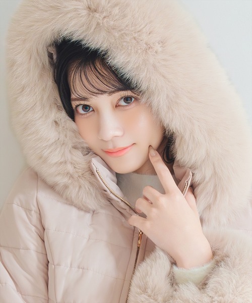 フォックスファーキルティングフレアコート（その他アウター