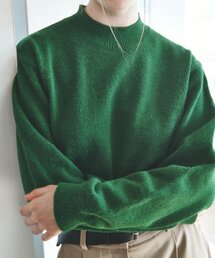 ユニセックス ポンド モックネック ニット_GREEN