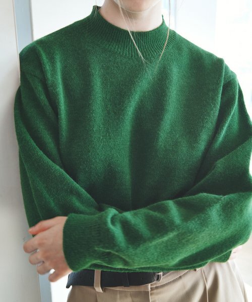 TRIP LE SENS(トリップ ル センス)の「ユニセックス ポンド モックネック ニット_GREEN(ニット/セーター・レディース・その他・SMALL/MEDIUM/LARGE)」の1枚目の写真