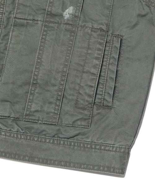 NOMANUAL(NOMANUAL)の「I.P DAMAGED JACKET - KHAKI GRAY(デニムジャケット・レディース・その他・MEDIUM/LARGE/SMALL)」の7枚目の写真