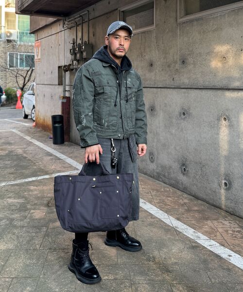 NOMANUAL(NOMANUAL)の「I.P DAMAGED JACKET - KHAKI GRAY(デニムジャケット・レディース・その他・MEDIUM/LARGE/SMALL)」の4枚目の写真