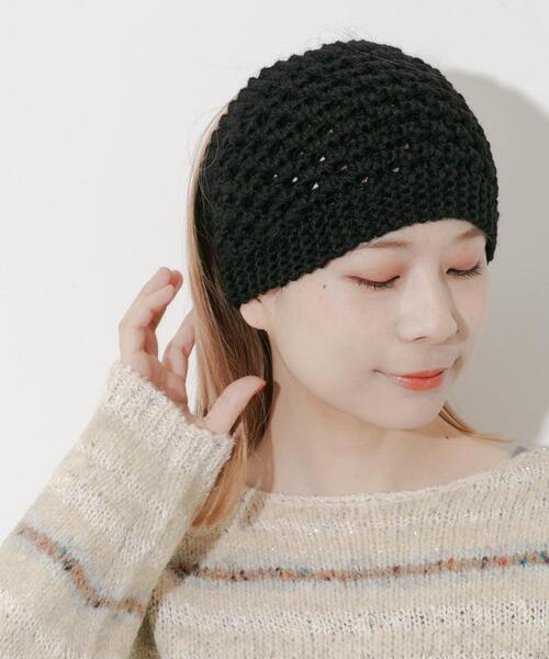 SMELLY（スメリー）の「ワイドニットヘアバンド（ヘアバンド・レディース・ブラウン/ブラック・-）」の2枚目の写真