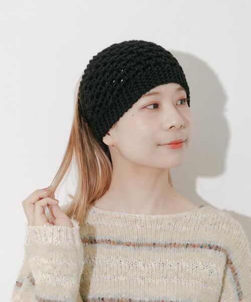 SMELLY（スメリー）の「ワイドニットヘアバンド（ヘアバンド・レディース・ブラウン/ブラック・-）」の7枚目の写真