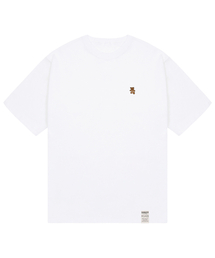[UNISEX-24]スモールベアスマイル半袖Tシャツ_ホワイト