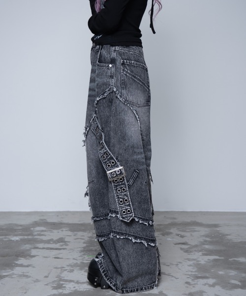 REFLEM（レフレム）の「『REFLEM/レフレム』バレルレッグワイドデニムパンツ（デニムパンツ・レディース・ブラック/グレー・M/L）」の22枚目の写真