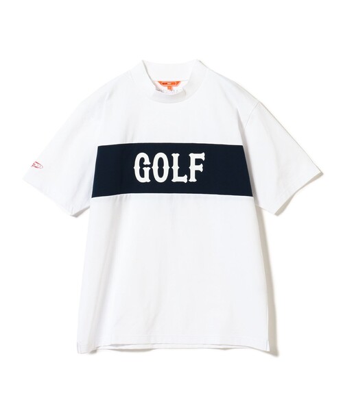 BEAMS GOLF(ビームスゴルフ)の「ORANGE LABEL / ブロッキング ロゴ モックネックシャツ(吸水速乾・UVカット)(Tシャツ/カットソー・メンズ・ホワイト/ブラック・L/M/S/XL)」の9枚目の写真