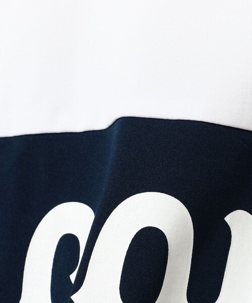 BEAMS GOLF(ビームスゴルフ)の「ORANGE LABEL / ブロッキング ロゴ モックネックシャツ(吸水速乾・UVカット)(Tシャツ/カットソー・メンズ・ホワイト/ブラック・L/M/S/XL)」の13枚目の写真