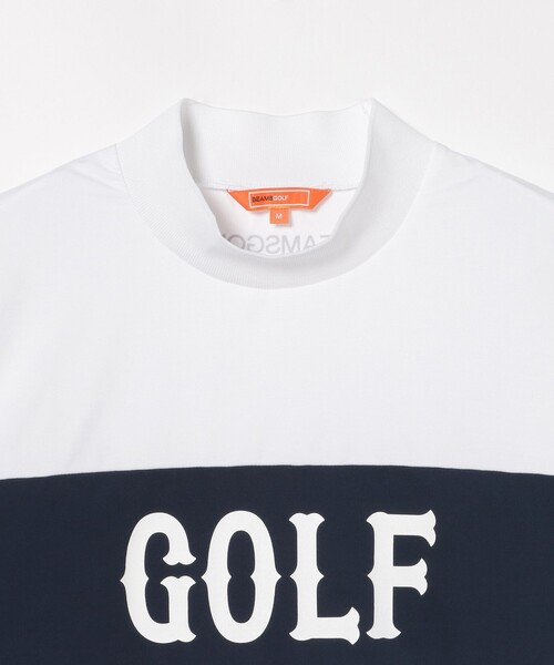 BEAMS GOLF(ビームスゴルフ)の「ORANGE LABEL / ブロッキング ロゴ モックネックシャツ(吸水速乾・UVカット)(Tシャツ/カットソー・メンズ・ホワイト/ブラック・L/M/S/XL)」の20枚目の写真