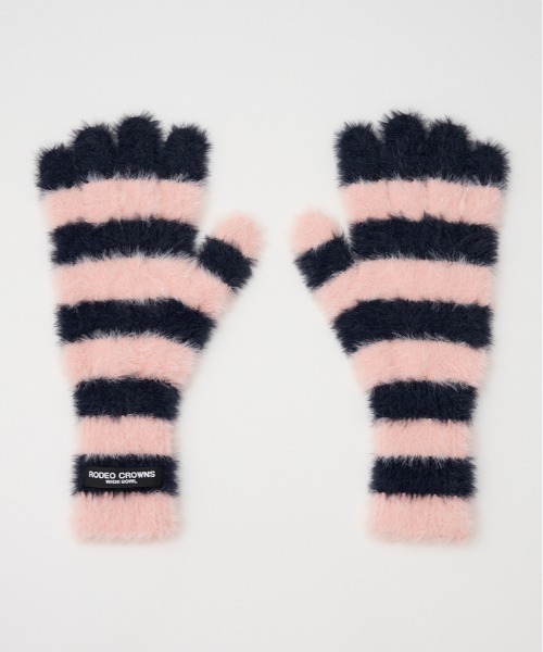 RODEO CROWNS WIDE BOWL（ロデオクラウンズワイドボウル）の「シャギーニットグローブ（手袋・レディース・ブラック系その他/ピンク系その他/ブルー系その他・FREE）」の3枚目の写真