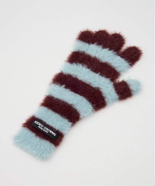 RODEO CROWNS WIDE BOWL（ロデオクラウンズワイドボウル）の「シャギーニットグローブ（手袋・レディース・ブラック系その他/ピンク系その他/ブルー系その他・FREE）」の8枚目の写真