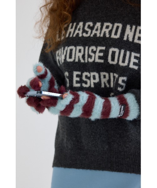 RODEO CROWNS WIDE BOWL（ロデオクラウンズワイドボウル）の「シャギーニットグローブ（手袋・レディース・ブラック系その他/ピンク系その他/ブルー系その他・FREE）」の11枚目の写真