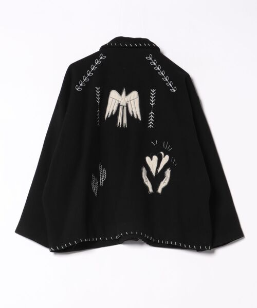 Rouge vif la cle(ルージュヴィフラクレ)の「【Le Melange/ル・メランジュ】パッチワーク刺繍ステンカラー / メキシカン ジャケット(その他アウター・レディース・ブラック・フリー)」の9枚目の写真