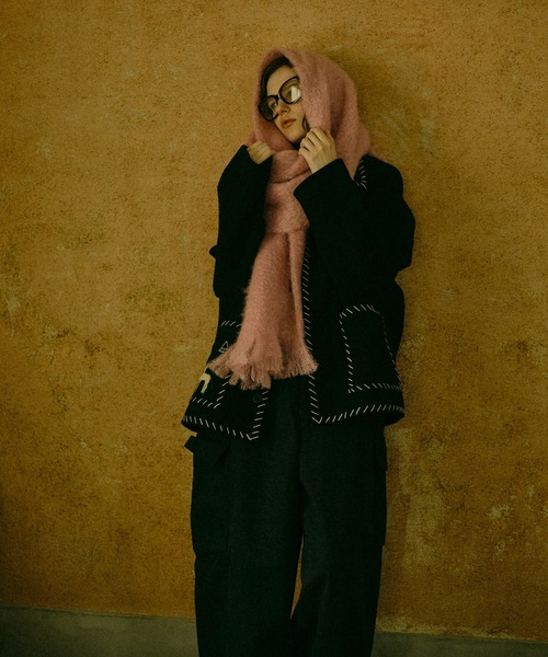 Rouge vif la cle(ルージュヴィフラクレ)の「【Le Melange/ル・メランジュ】パッチワーク刺繍ステンカラー / メキシカン ジャケット(その他アウター・レディース・ブラック・フリー)」の3枚目の写真