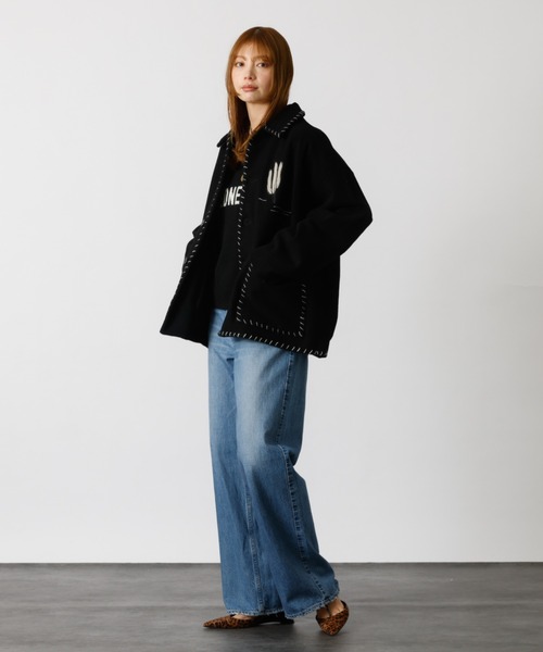 Rouge vif la cle(ルージュヴィフラクレ)の「【Le Melange/ル・メランジュ】パッチワーク刺繍ステンカラー / メキシカン ジャケット(その他アウター・レディース・ブラック・フリー)」の13枚目の写真