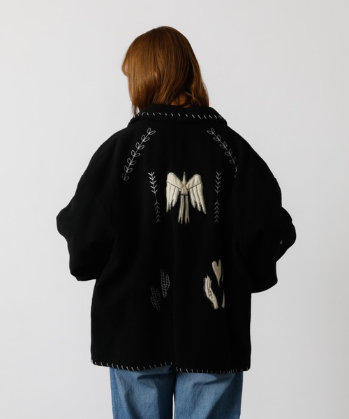 Rouge vif la cle(ルージュヴィフラクレ)の「【Le Melange/ル・メランジュ】パッチワーク刺繍ステンカラー / メキシカン ジャケット(その他アウター・レディース・ブラック・フリー)」の14枚目の写真