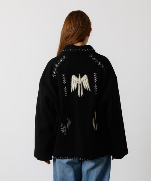 Rouge vif la cle(ルージュヴィフラクレ)の「【Le Melange/ル・メランジュ】パッチワーク刺繍ステンカラー / メキシカン ジャケット(その他アウター・レディース・ブラック・フリー)」の18枚目の写真